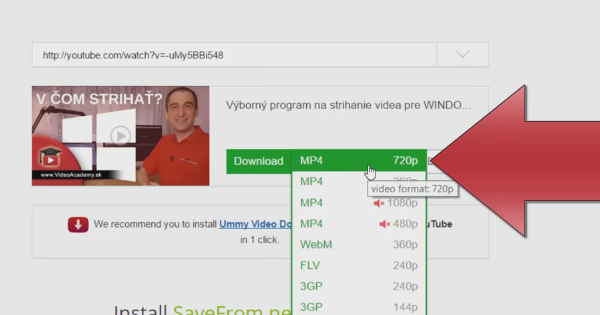 Ako stiahnuť video z YouTube